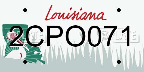 2CPO071 Louisiana License Plate