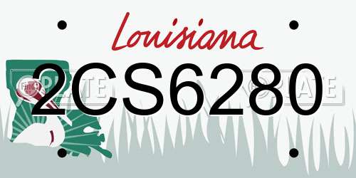 2CS6280 Louisiana License Plate