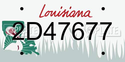 2D47677 Louisiana License Plate