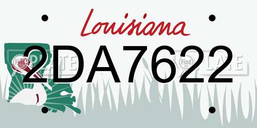 2DA7622 Louisiana License Plate