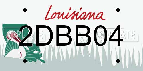 2DBB04 Louisiana License Plate