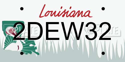 2DEW32 Louisiana License Plate