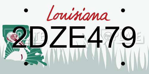 2DZE479 Louisiana License Plate