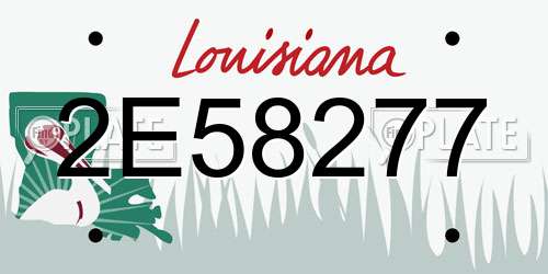 2E58277 Louisiana License Plate