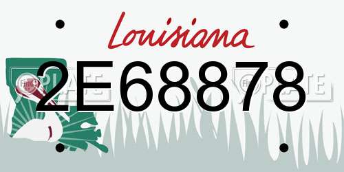 2E68878 Louisiana License Plate