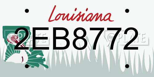 2EB8772 Louisiana License Plate