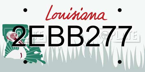 2EBB277 Louisiana License Plate