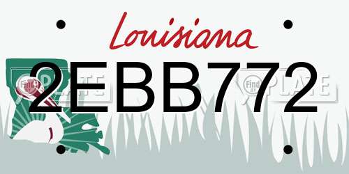2EBB772 Louisiana License Plate