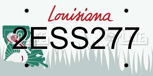 2ESS277 Louisiana License Plate