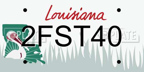 2FST40 Louisiana License Plate