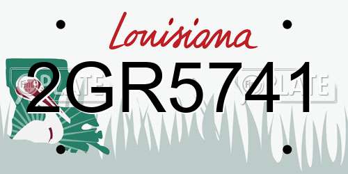 2GR5741 Louisiana License Plate