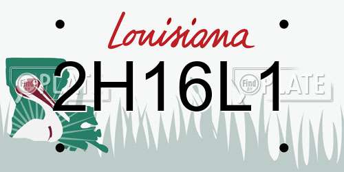 2H16L1 Louisiana License Plate