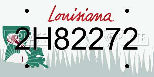 2H82272 Louisiana License Plate