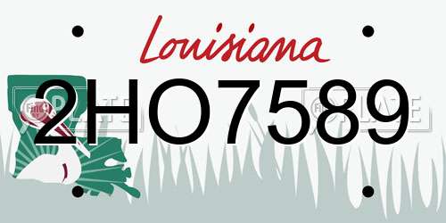 2HO7589 Louisiana License Plate
