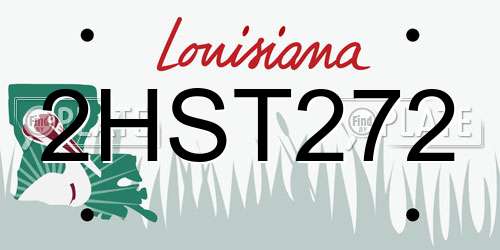 2HST272 Louisiana License Plate