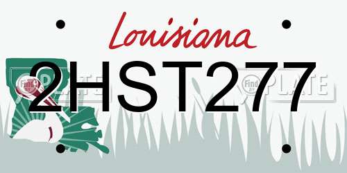 2HST277 Louisiana License Plate