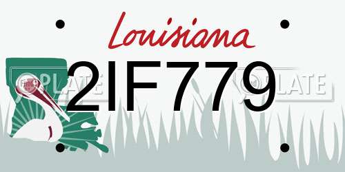 2IF779 Louisiana License Plate