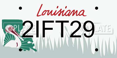 2IFT29 Louisiana License Plate