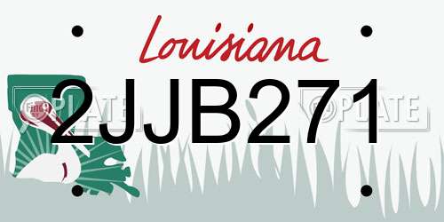 2JJB271 Louisiana License Plate