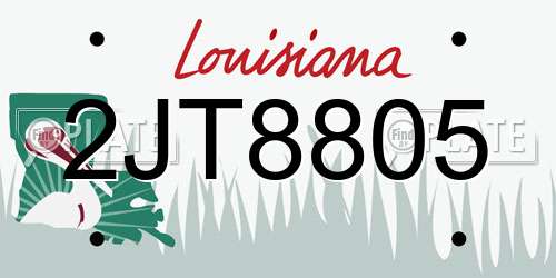 2JT8805 Louisiana License Plate