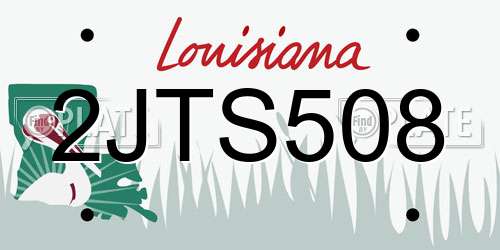 2JTS508 Louisiana License Plate