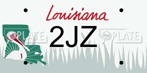 2JZ Louisiana License Plate