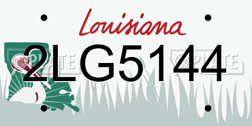 2LG5144 Louisiana License Plate