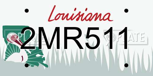 2MR511 Louisiana License Plate