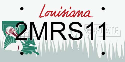 2MRS11 Louisiana License Plate