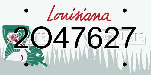 2O47627 Louisiana License Plate