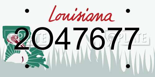 2O47677 Louisiana License Plate