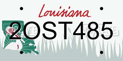 2OST485 Louisiana License Plate