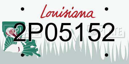 2P05152 Louisiana License Plate