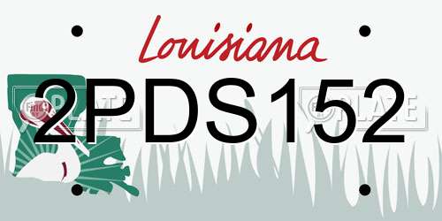 2PDS152 Louisiana License Plate