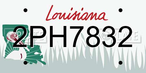 2PH7832 Louisiana License Plate
