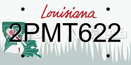 2PMT622 Louisiana License Plate