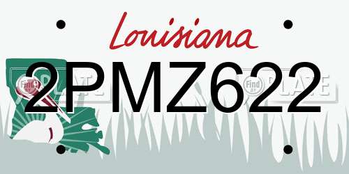 2PMZ622 Louisiana License Plate