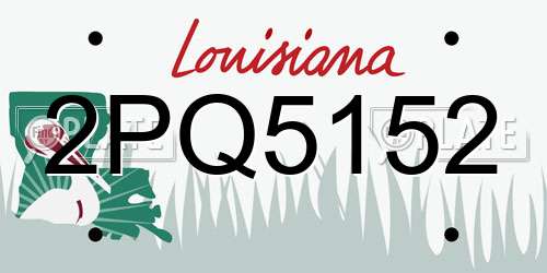 2PQ5152 Louisiana License Plate