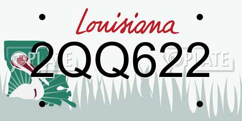 2QQ622 Louisiana License Plate