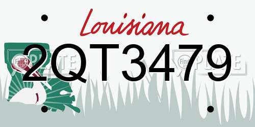 2QT3479 Louisiana License Plate