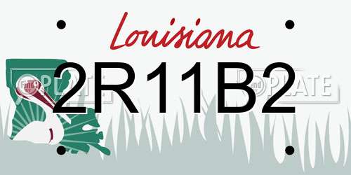 2R11B2 Louisiana License Plate