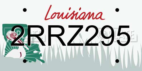 2RRZ295 Louisiana License Plate