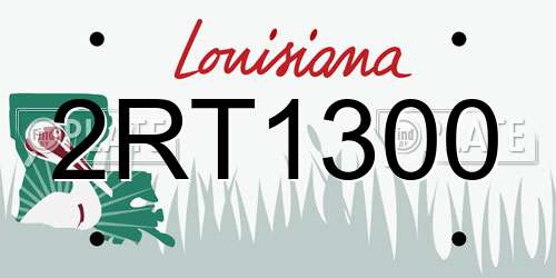 2RT1300 Louisiana License Plate