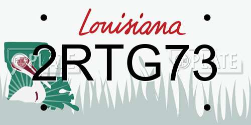 2RTG73 Louisiana License Plate