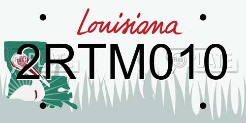 2RTM010 Louisiana License Plate