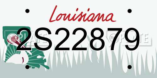 2S22879 Louisiana License Plate