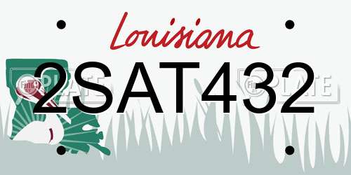 2SAT432 Louisiana License Plate