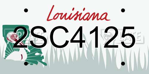 2SC4125 Louisiana License Plate
