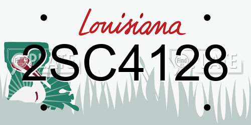 2SC4128 Louisiana License Plate