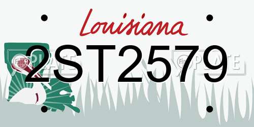 2ST2579 Louisiana License Plate